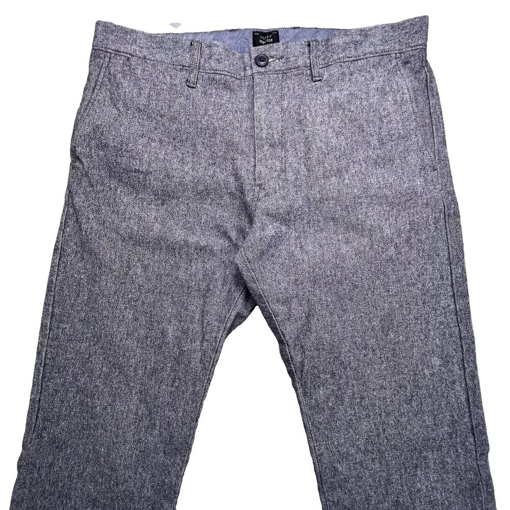 J.Crew 484 Slim Pants 32x34 Gray Stretch Brushed Twill Chino Preppy